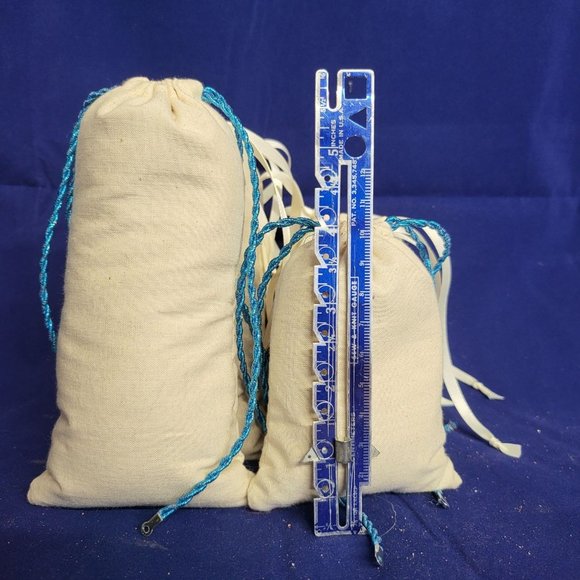 Lot of 6 Natural Muslin Fabric Cedar Sachet Drawsting Bags 1-2+ oz ea - Picture 3 of 7